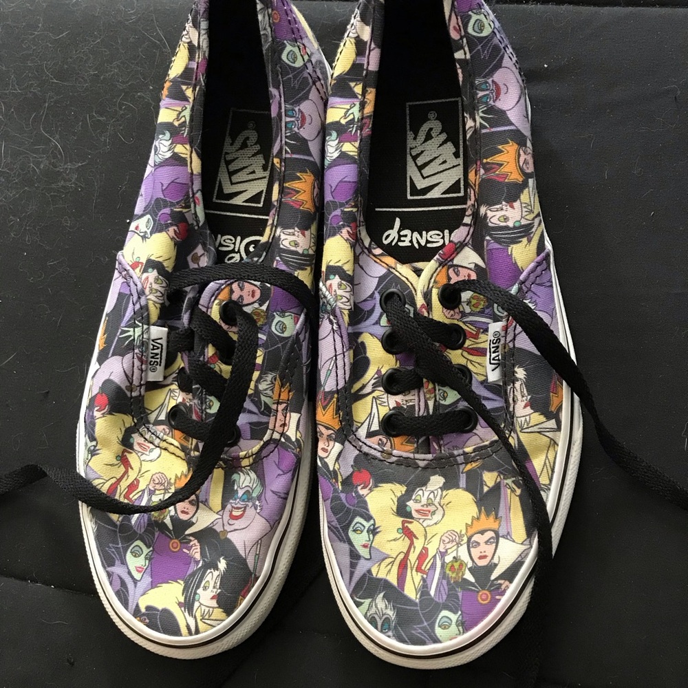 Disney Black and Purple Sneakers with Comic Print